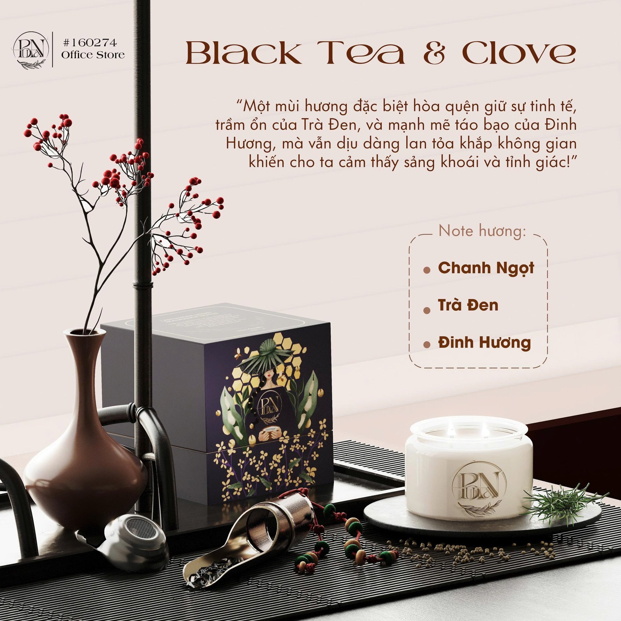 Nến Thơm Black Tea & Clove
